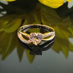 Pink Morganite Heart Shape Rose Gold Ring